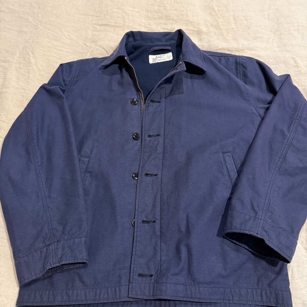 Eastman Leather US Navy Work Jacket, Medium (42R), Navy